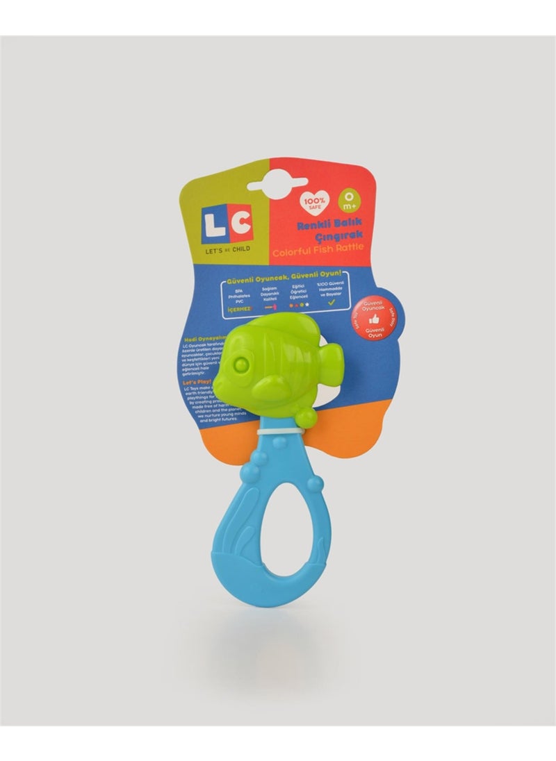 Let's Be Child Lc Double Color Fish Rattle Blue  - Image 4