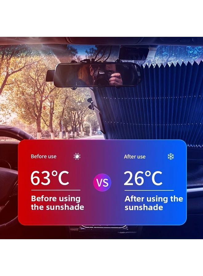 Smart Dual Mode Car Sunshade 46cm 18.11in Magnetic Automatic Retractable Blinds For Front And Rear Windows Portable Summer Anti Sun High Temperature Protection Quick One Second Installation Space Saving Foldable Universal Side Window Shade - Image 5