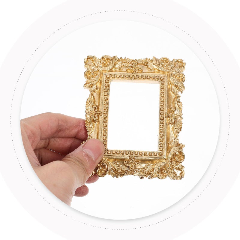 Vintage Mini Resin Photo Frames Nordic Style Gold Color Photography Props DIY Crafts - Image 5