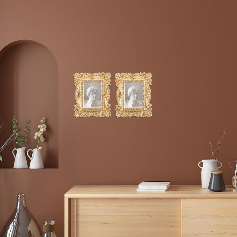 Vintage Mini Resin Photo Frames Nordic Style Gold Color Photography Props DIY Crafts - Image 4