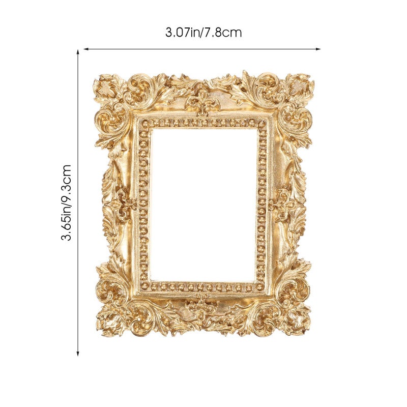 Vintage Mini Resin Photo Frames Nordic Style Gold Color Photography Props DIY Crafts - Image 3