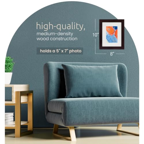 Kiera Grace Classic Langford Wooden Picture Frame, 8" x 10", Dark Brown - Image 4