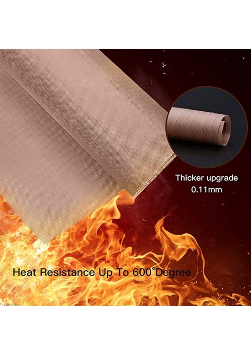 Oven Grill Mat Teflon Sheet 5 Pack for Heat Press Transfer Non-Stick Paper Reusable Resistant Craft,High-temperature oven food-grade Baking Cloth Nonstick Oilcloth - Image 4