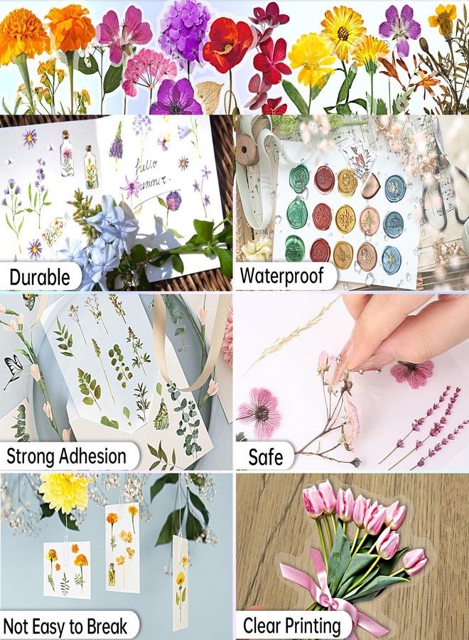 Arme Flower Stickers for Scrapbooking(1466+ Pieces, 110 Sheets), Floral Stickers, Pressed Flower Stickers, Scrapbooking Stickers, Journaling Stickers for Scrapbooking Supplies, Junk Journal Supplies - Image 5