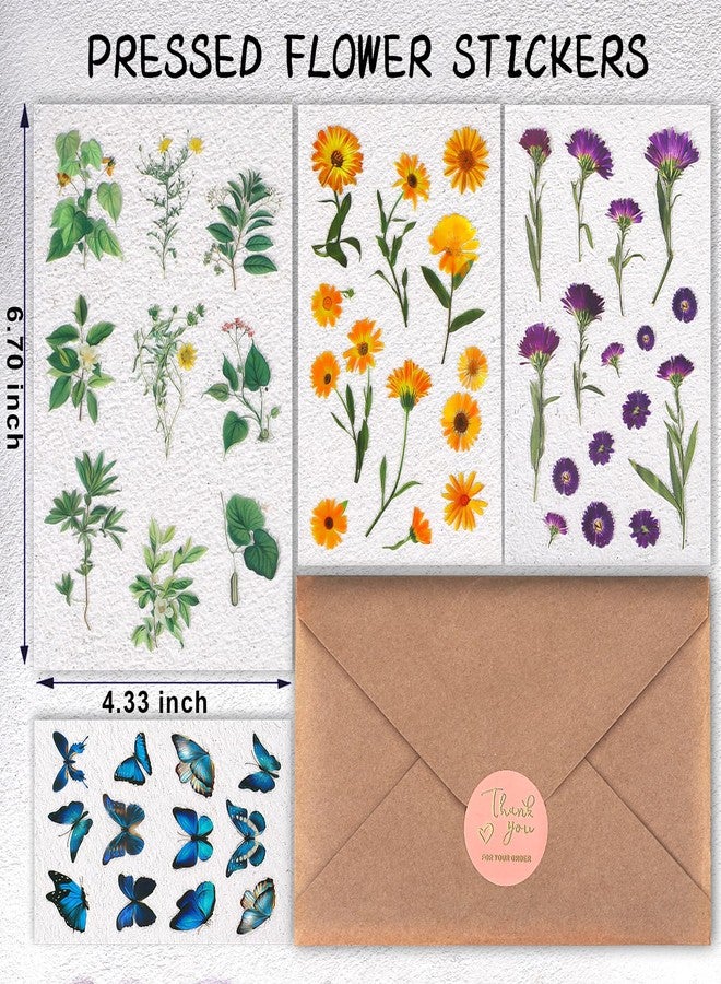 Arme Flower Stickers for Scrapbooking(1466+ Pieces, 110 Sheets), Floral Stickers, Pressed Flower Stickers, Scrapbooking Stickers, Journaling Stickers for Scrapbooking Supplies, Junk Journal Supplies - Image 2