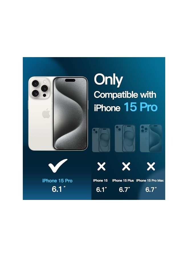 Jetech Screen Protector for iPhone 15 Pro 6.1-Inch with Camera Lens Protector, Bubble Free, Easy Installation Tool, Tempered Glass Film, HD Clear, 3-Pack Each - Image 2