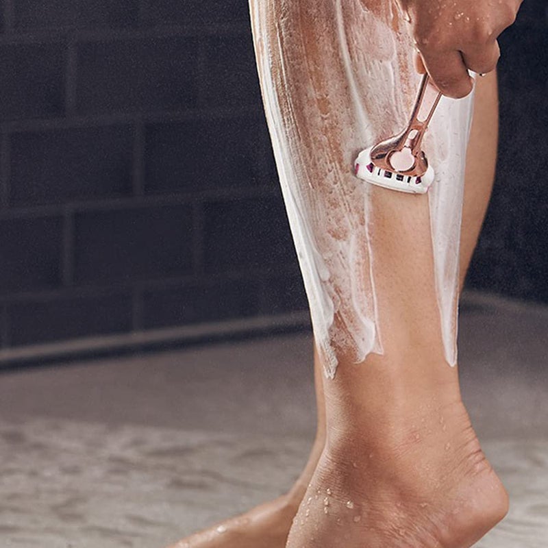 WILKINSON SWORD - Quattro for Women | Premium Metal Rose Gold | Razor Handle + 5 Blade Refills - Image 1