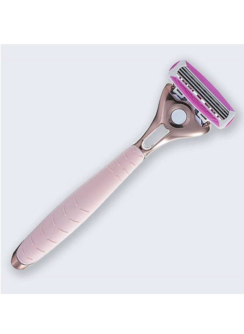 Wilkinson Sword - WILKINSON SWORD - Quattro for Women | Premium Metal Rose Gold | Razor Handle + 5 Blade Refills - Image 1