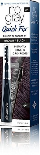No Gray Quick Fix Dark Brown Instantly Hide Gray Roots Easy to Use 3 Comb Applicator Compact  Travel Friendly