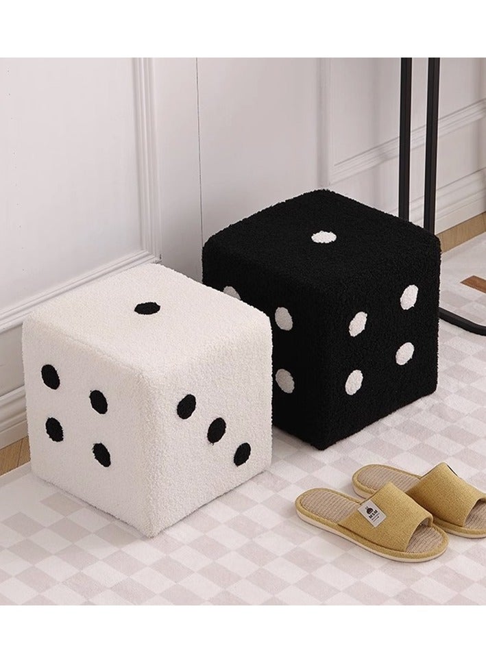 كرسي مكعب ديس ، pouf مربع صغير ، pouf مبطن بالإسفنج ، مقعد مكعب ، pouf من صوف الحملان ، مقعد ديس. لغرفة المعيشة ، غرفة النوم ، المكتب المنزلي قابل للإزالة والغسل - Image 1