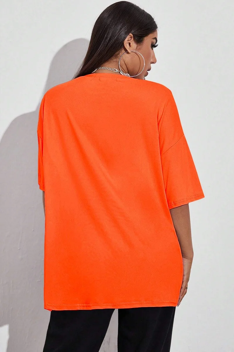 ONLYTRENDWEAR Unisex Nasa Printed 2-Piece Tracksuit Set S.m. Orange