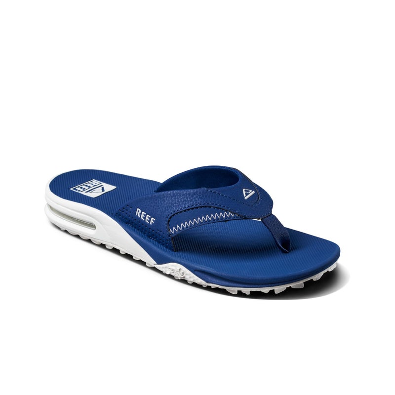 Reef Fanning Pregame Mens Bottle Opener Flip Flop, Arch Support, Durable Outsole, Water Friendly, Navy/White, 11 - Image 2