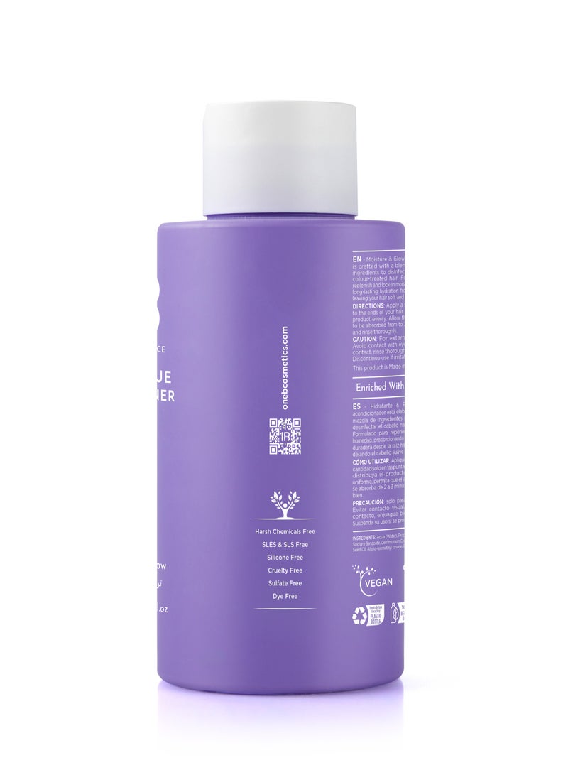 1B Glossique Moisture & Glow Conditioner 475ml – With Passion Fruit Extract & Erythritol | Hydrating & Smoothing Formula for Dry, Dull & Color-Treated Hair | Long-Lasting Softness & Shine - Image 3