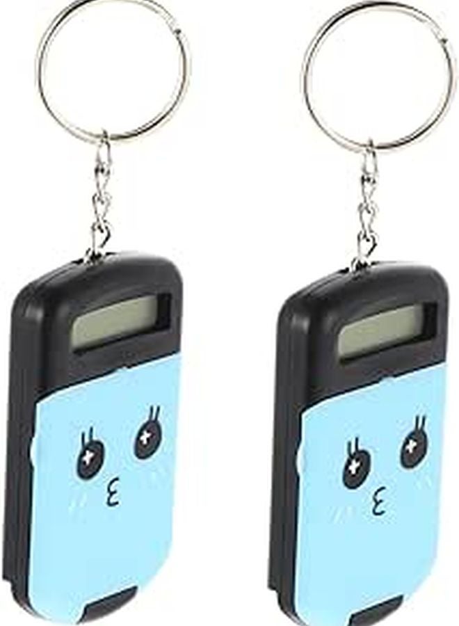 Portable Mini Calculator Set 2Pcs for Students Lightweight Plastic Cute Cartoon Black - Image 1