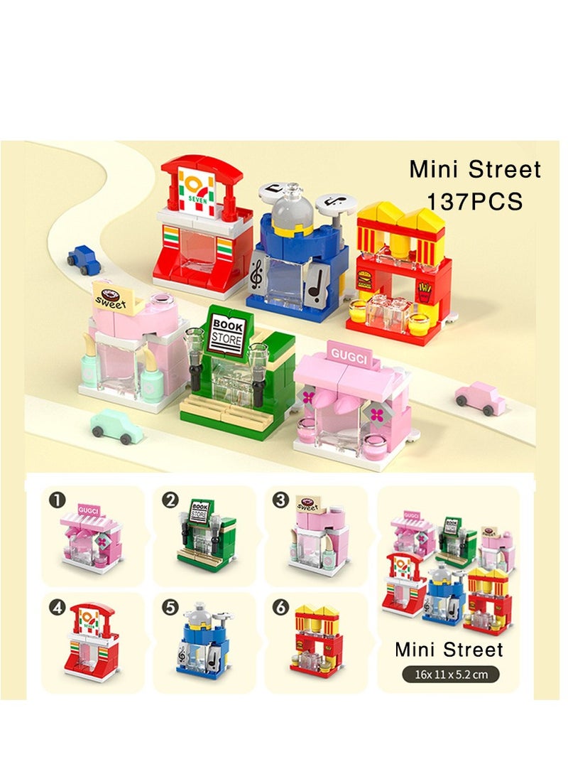 137-Piece Mini Street 6-in-1 Building Block Toy 