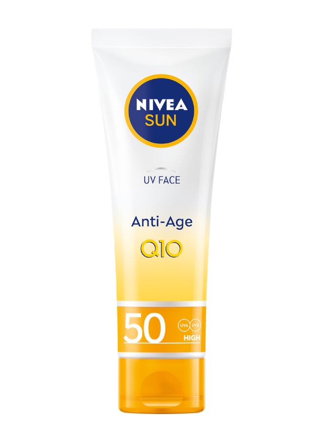 Nivea Uv Anti-Age Sunscreen Face Protection SPF 50 Tube Pack of 2 - Image 2