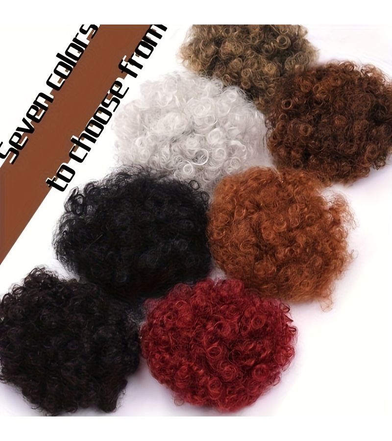 Two Wigs With Explosive Hairstyles And Ponytail Clips 1BT30 8inch Length For Women Daily Wear Synthetic Fibers - Image 5
