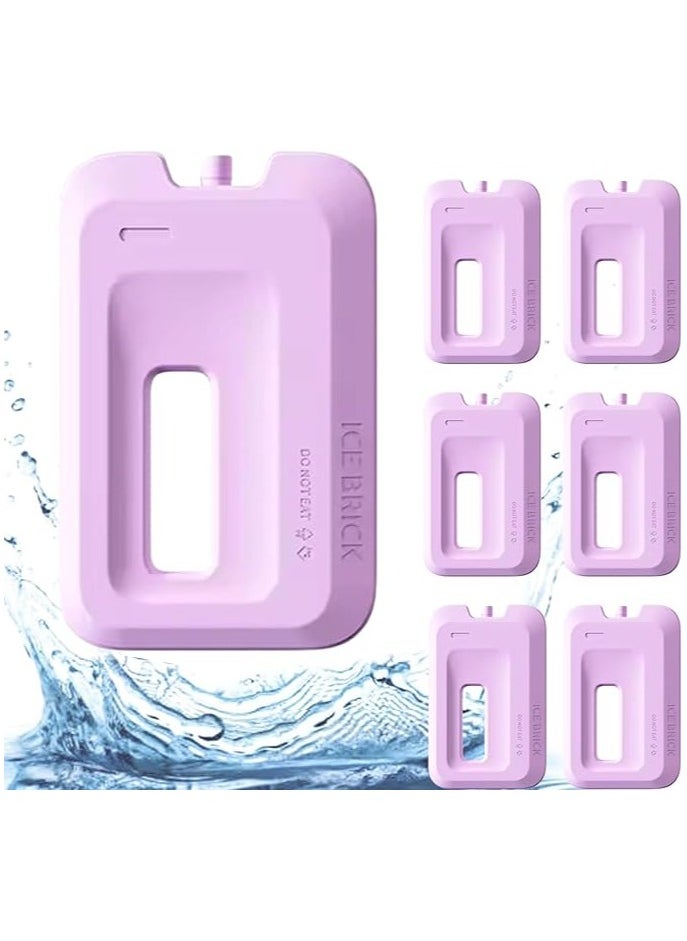 TYCOM Ice Packs for Lunch Box, Reusable Ultra Thin Freezer Packs Long Lasting for Coolers, Cooler Bag for Work, School, Picnic or Camping Keep Food Fresh - (260ml - 6p)  - Image 1