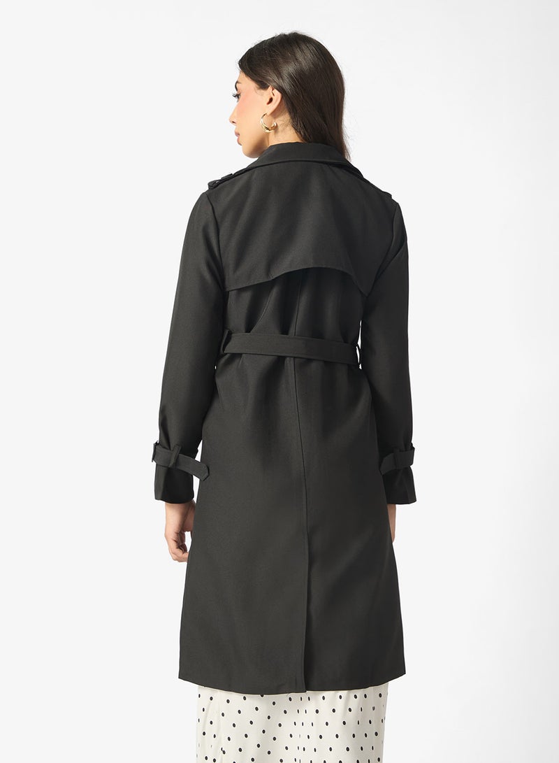 ايلا معطف ترنش متوسط الطول - Image 2