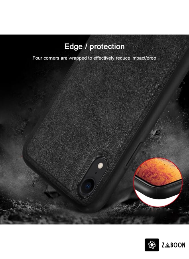 Zaboon Protective Case For iPhone XR SULADA Shockproof TPU + Handmade Leather Case - Image 3