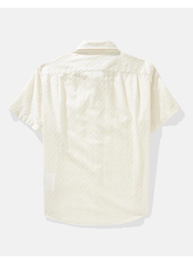 American Eagle AE Poolside Embroidered Button-Up Shirt  - Image 2