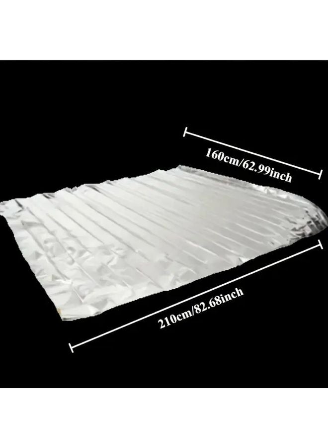 بطانية بقاء طارئة بحجم كبير 62.99 × 82.68 بوصة عازل من رقائق الألومنيوم - Image 3