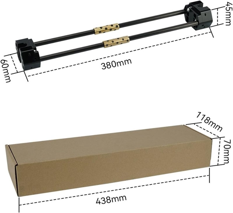 Compatible with Bambu Lab X1C P1P 3D Printer X Axis Carbon Fiber Guide Rod Replacement Kit - Image 5