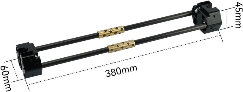 Compatible with Bambu Lab X1C P1P 3D Printer X Axis Carbon Fiber Guide Rod Replacement Kit - Image 3