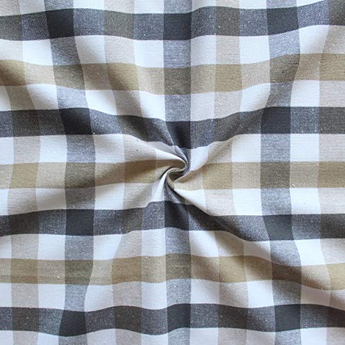 AIRWILL Cotton Checkered Pattern 8 Seater Table Cloth Pack of 1 pc (Grey) - Image 2