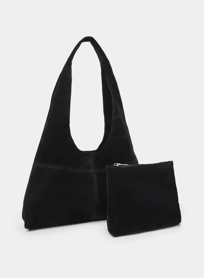 ستايلي حقيبة توت من الشمواه مع حقيبة صغيرة