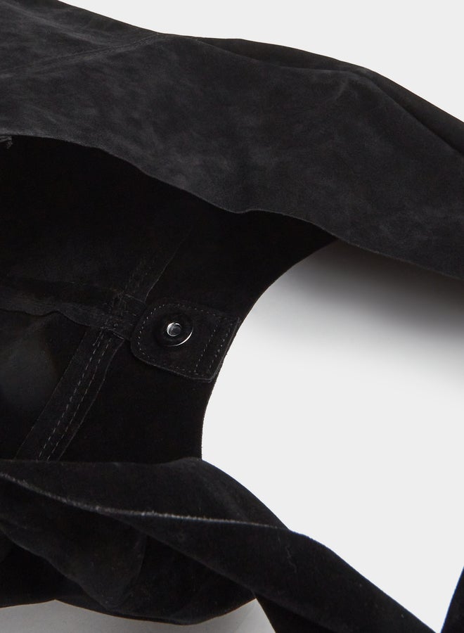 ستايلي حقيبة توت من الشمواه مع حقيبة صغيرة - Image 5