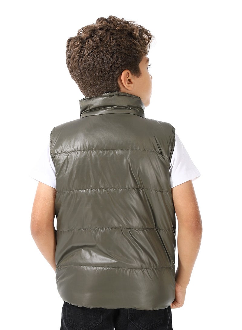 Andora Turtle Neck Bomber Vest For Boys  - Image 3