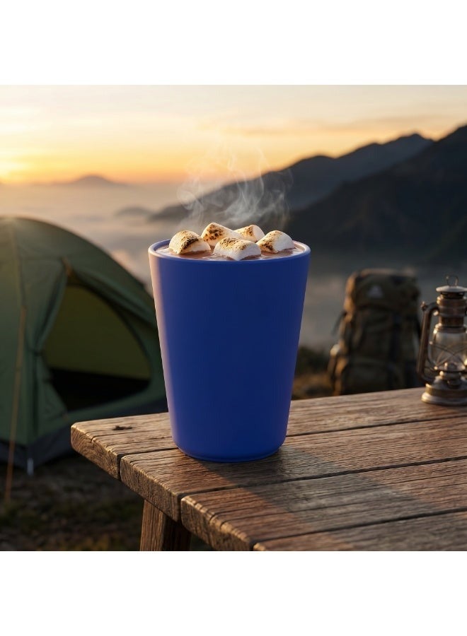 EasyGO Easy-Go Set of Reusable Plastic Cup ( 6 cups ) 280ml BPA Free PP – Microwave, Freezer & Dishwasher Safe - Azure - Image 1