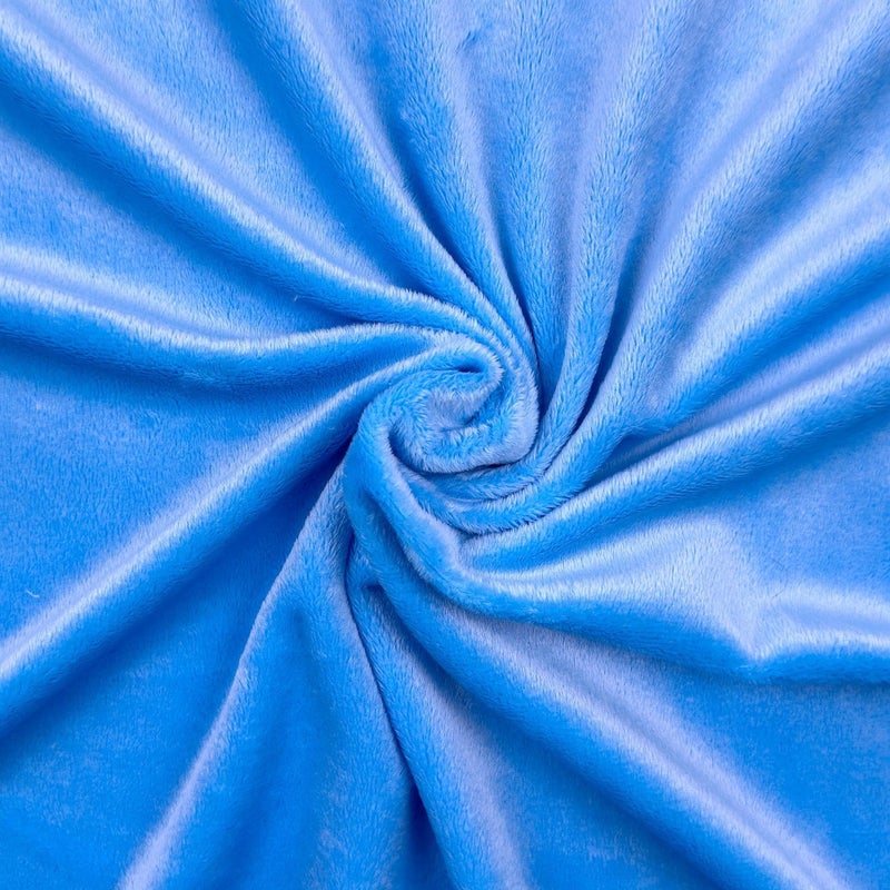 Barcelonetta | Minky Fabric | Plush, Super Soft, Cuddle | Solid Minky | by The Yard | 60" Wide | Baby Blanket, Change Station Cover, Pillow, Scarf, Beanie (Turquoise, 1 Yard) - Image 2
