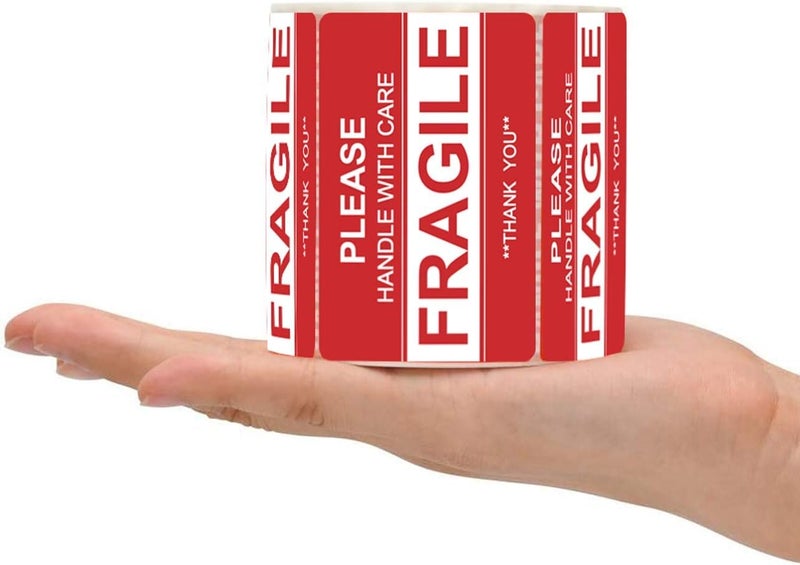 Anylabel 3 x 2 inch Handle with Care Fragile Thank You Warning Packing Shipping Label Stickers Permanent Adhesive (12 Rolls, 6000 Labels) - Image 5