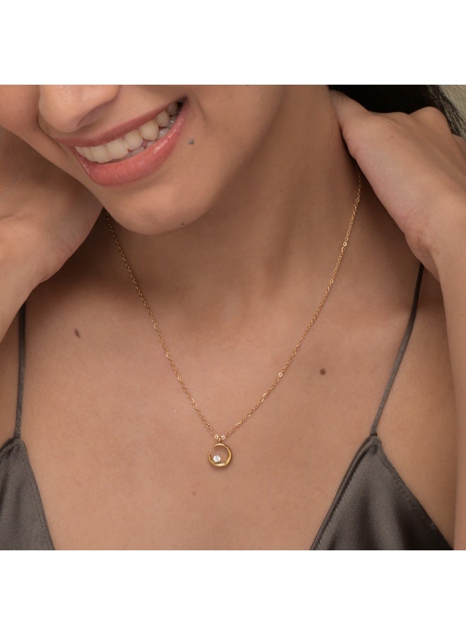 PALMONAS Moon Charm Necklace for Women - Waterproof & Anti-Tarnish - Image 3