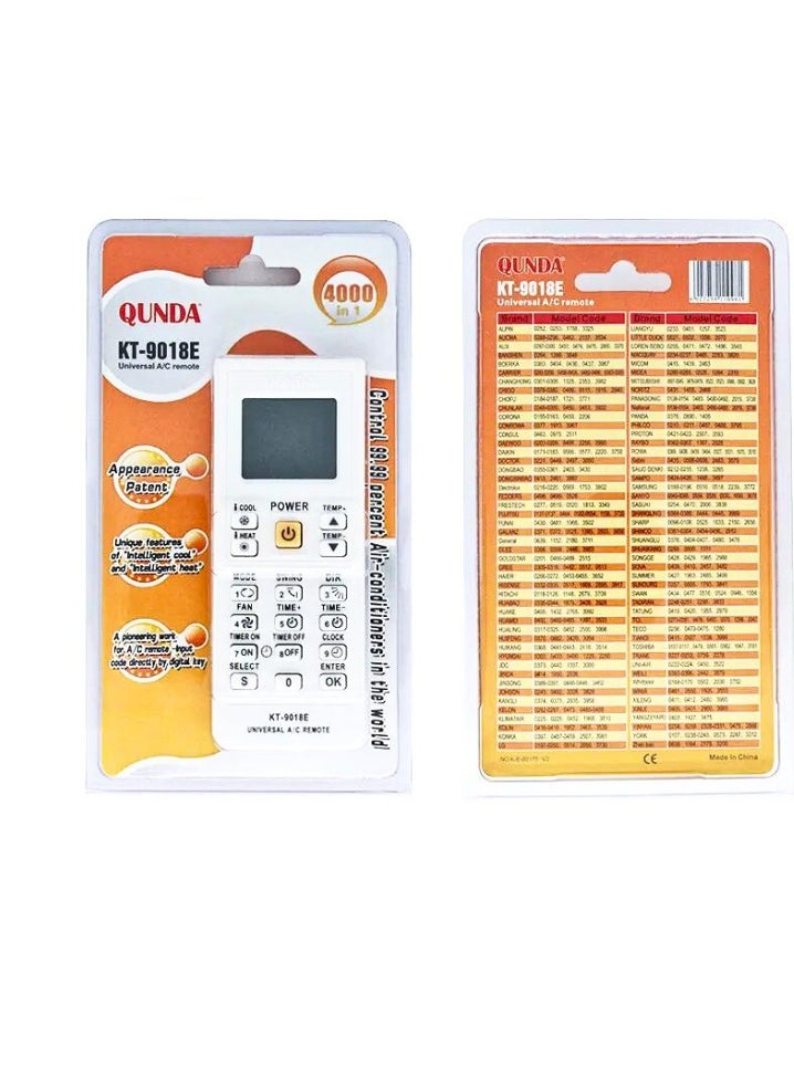 Generic KT-9018E 5000 in 1 Universal Air ConditionKT-9018 Remote Control for Most LG Haier AUX CHIGO DAIKIN HISENSE HITACHI SANYO MIDEA TCL Air Conditioners and More  - Image 4