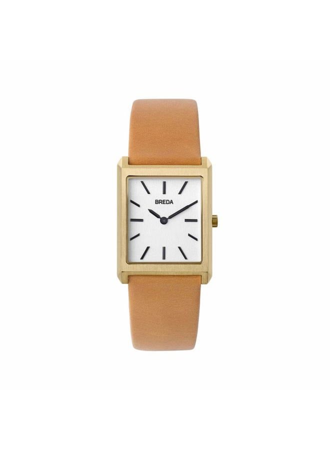 BREDA Men's Virgil 1736 Square Wrist Watch with Genuine Leather Band 26MM - Image 1