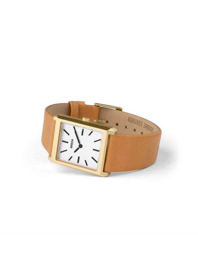 BREDA Men's Virgil 1736 Square Wrist Watch with Genuine Leather Band 26MM - Image 2
