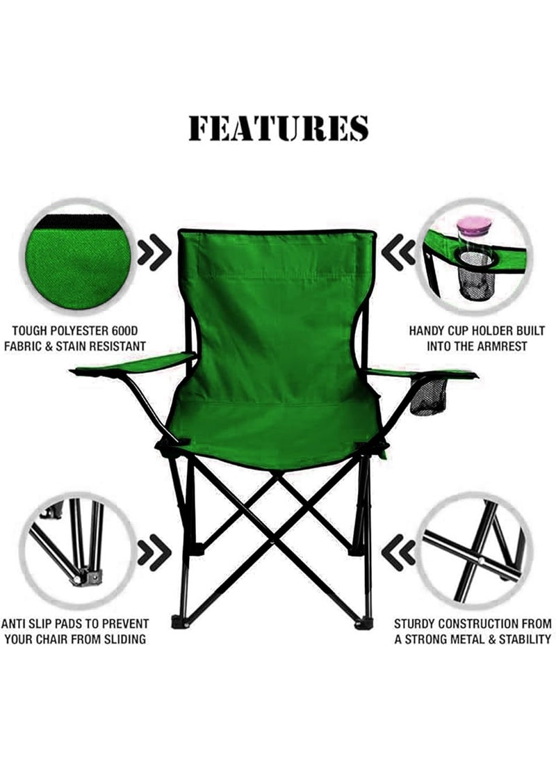 بريمو بلس كراسي تخييم ,كرسي قابل للطي للشاطئ والحديقة  أخضر - Image 2