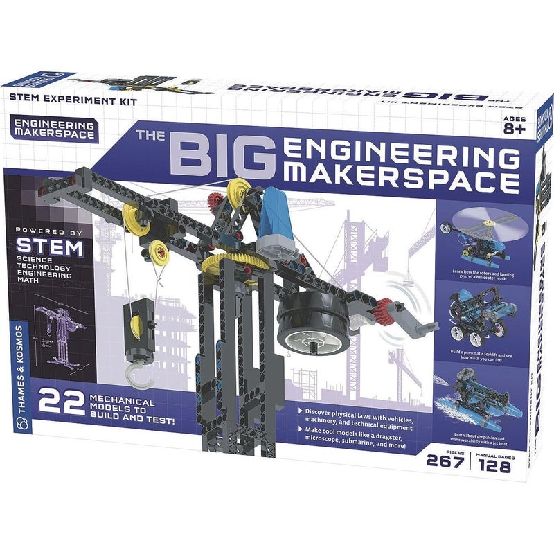 Thames & Kosmos Big Engineering Makerspace | Science Kit | 22 Physics Lessons & Experiments | Toy of The Year Award Finalist | Homeschool | Learning Pod | STEM Kit - Image 1