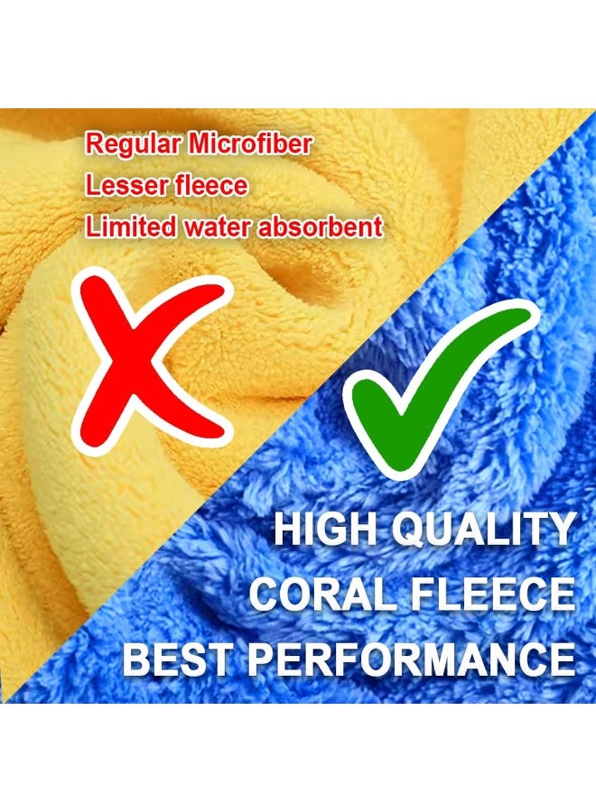 3 اكس ار منشفة 3XR عالية الجودة من صوف المرجان من الألياف الدقيقة | خالية من الوبر بنسبة 100%، فائقة الامتصاص لتنظيف فوري | متعددة الاستخدامات لتنظيف السيارات والمنزل (40×60 سم) - Image 5