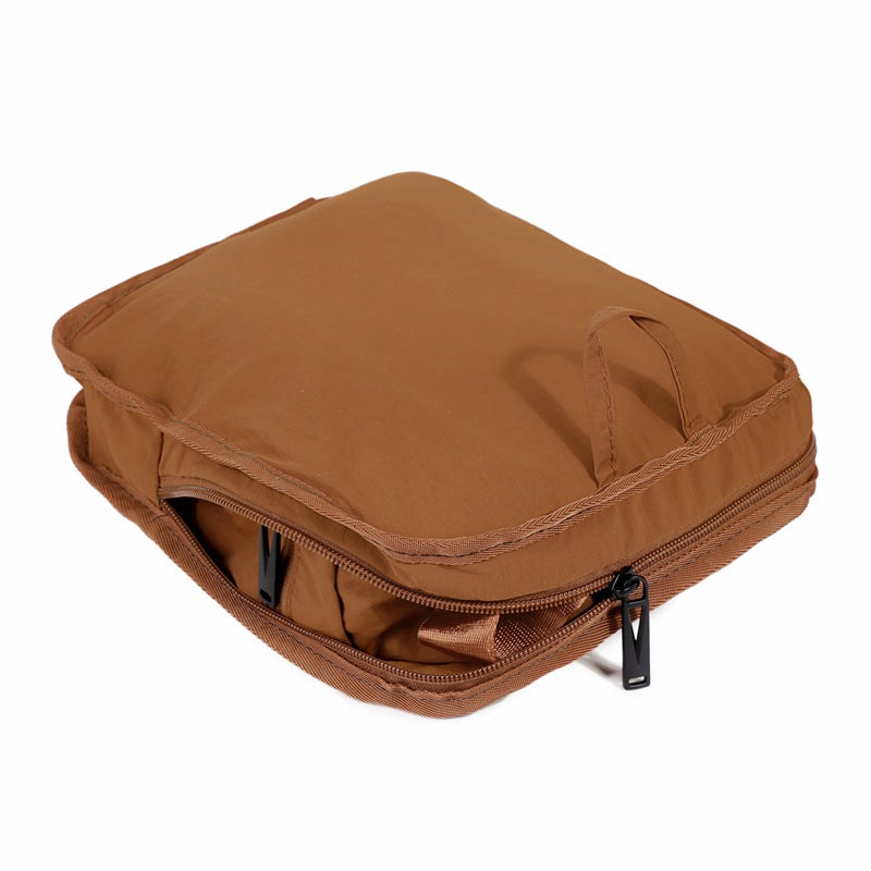 Foldable Waterproof Nylon Travel Tote Crossbody Bag with Shoe Compartment and Wet/Dry Separation - Image 5