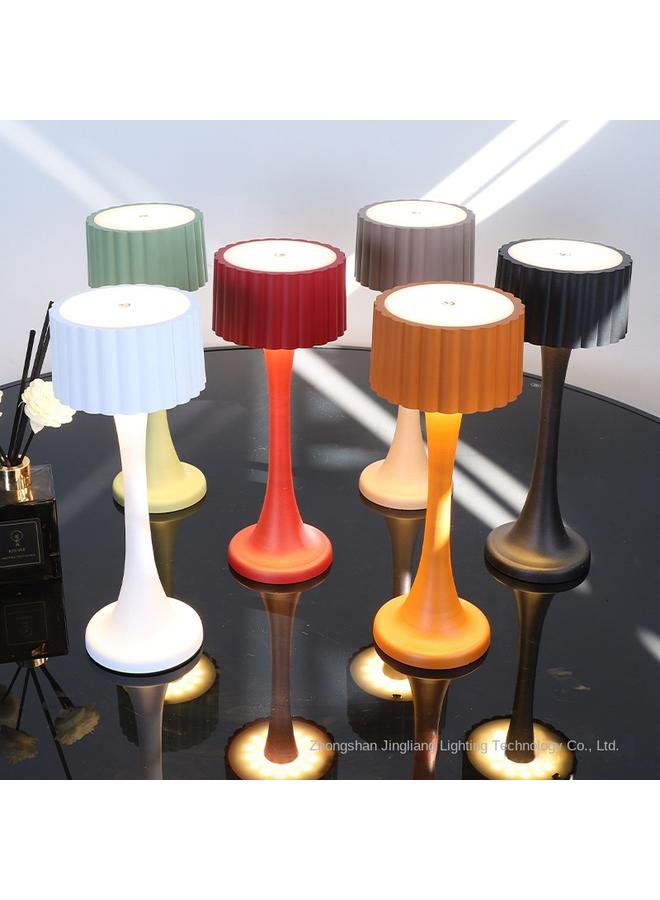 Bluejw Led Rechargeable Table Lamp Bedroom Bedside Nightlight Touch Creative Desktop Atmosphere Lamp New Eye Protection Retro Table Lamp - Image 2