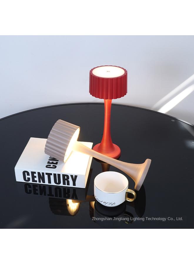 Bluejw Led Rechargeable Table Lamp Bedroom Bedside Nightlight Touch Creative Desktop Atmosphere Lamp New Eye Protection Retro Table Lamp - Image 5