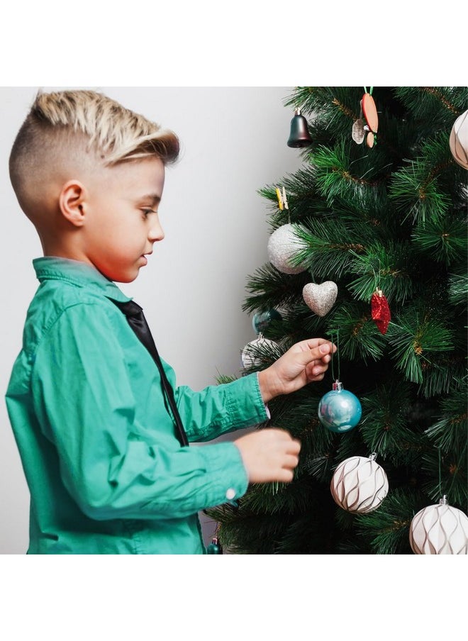 kockuu 200pcs Christmas Ornaments String Hanger Green Precut Ribbon Hook for Christmas Tree Ornament Decorations with Snap Fastener  - Image 4