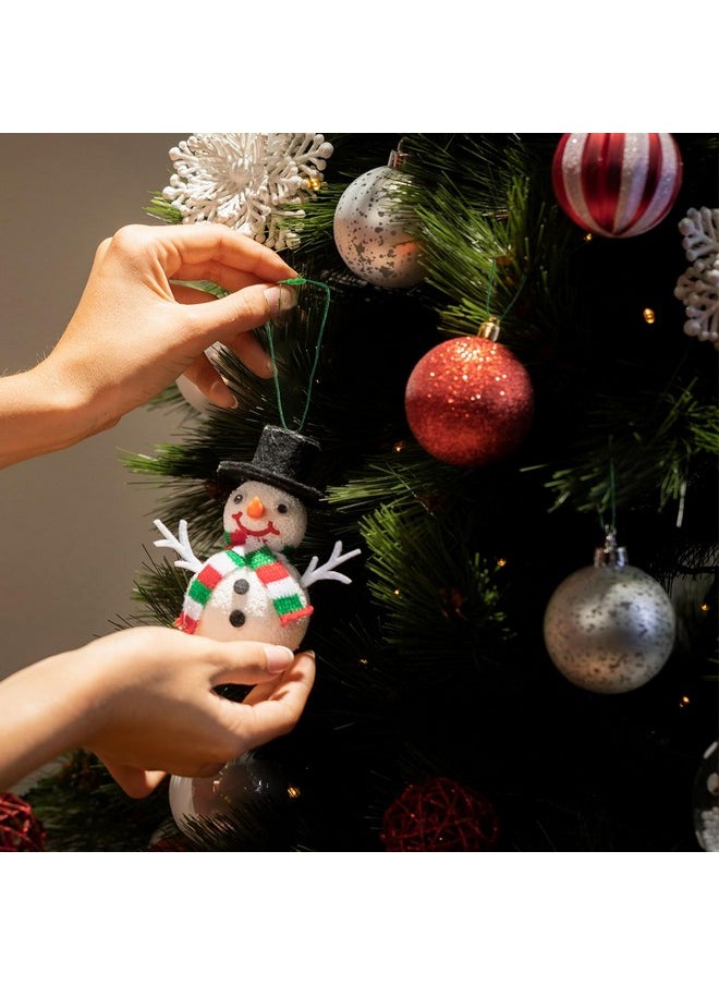 kockuu 200pcs Christmas Ornaments String Hanger Green Precut Ribbon Hook for Christmas Tree Ornament Decorations with Snap Fastener  - Image 2