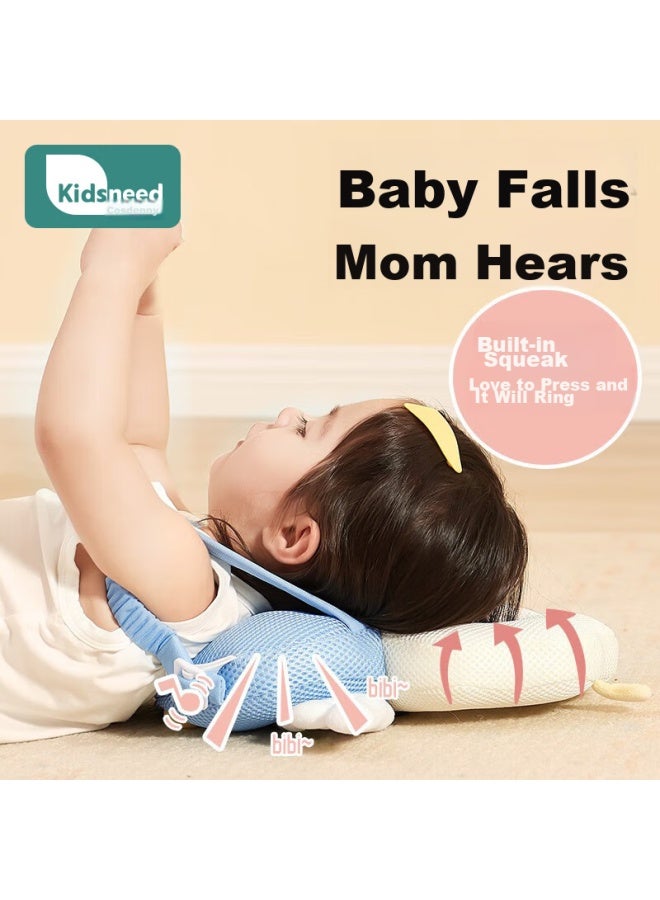 Kidsneed Baby Fall Prevention Device, Infant Head Protection Anti-fall Pillow, Children's Walking Head Protection Anti-collision Pad, Anti-lost Strap Style, Pink - Image 2