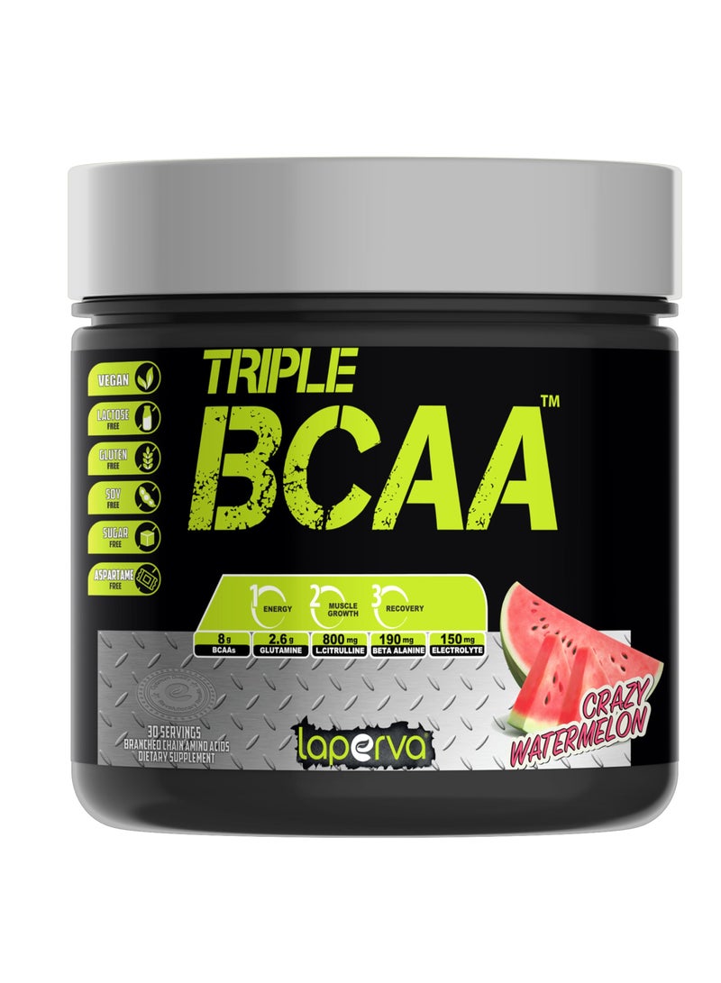 Laperva Triple BCAA 30 Servings Crazy Watermelon Flavour 420g - Image 1