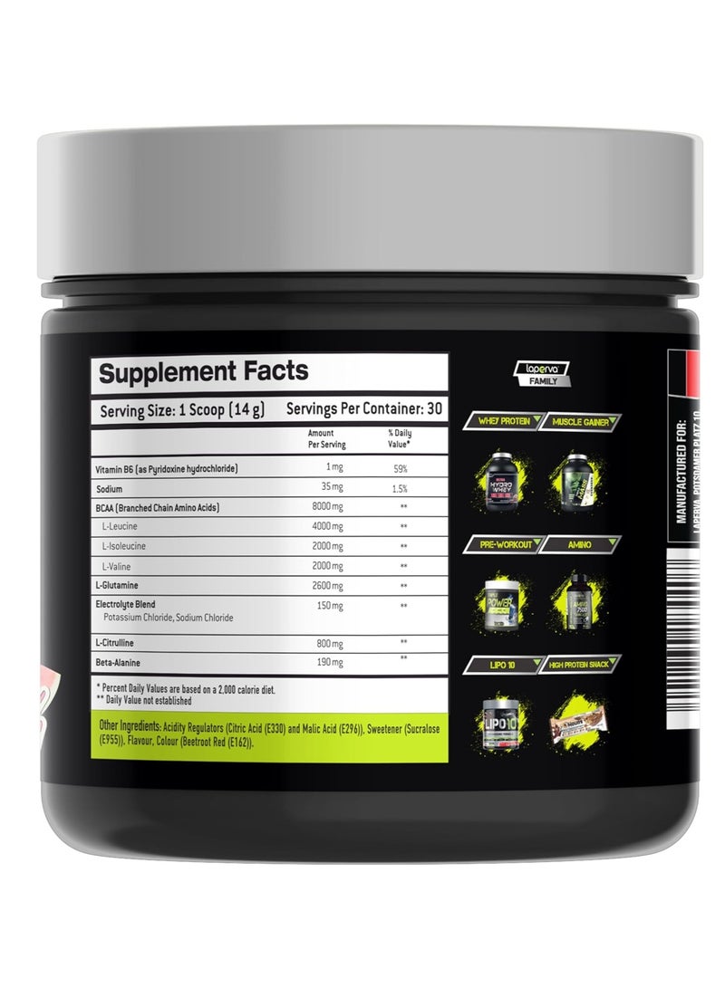 Laperva Triple BCAA 30 Servings Crazy Watermelon Flavour 420g - Image 2